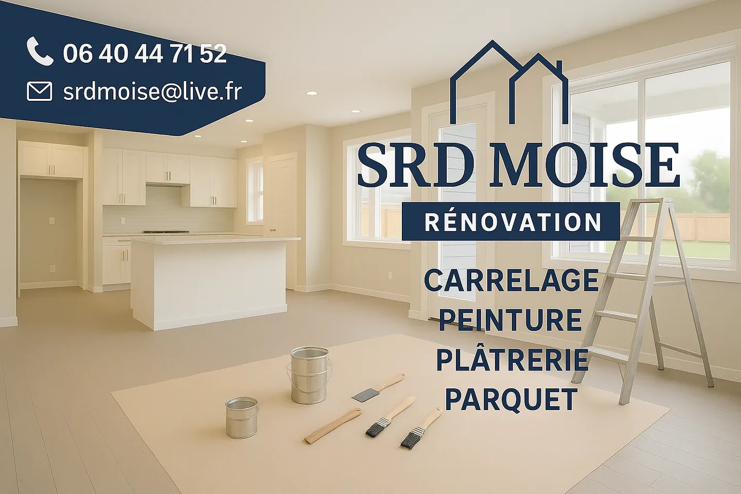 Photo de couverture de Rénovation SRD MOISE - Peintre Paris, carreleur Paris, Peintre à Paris