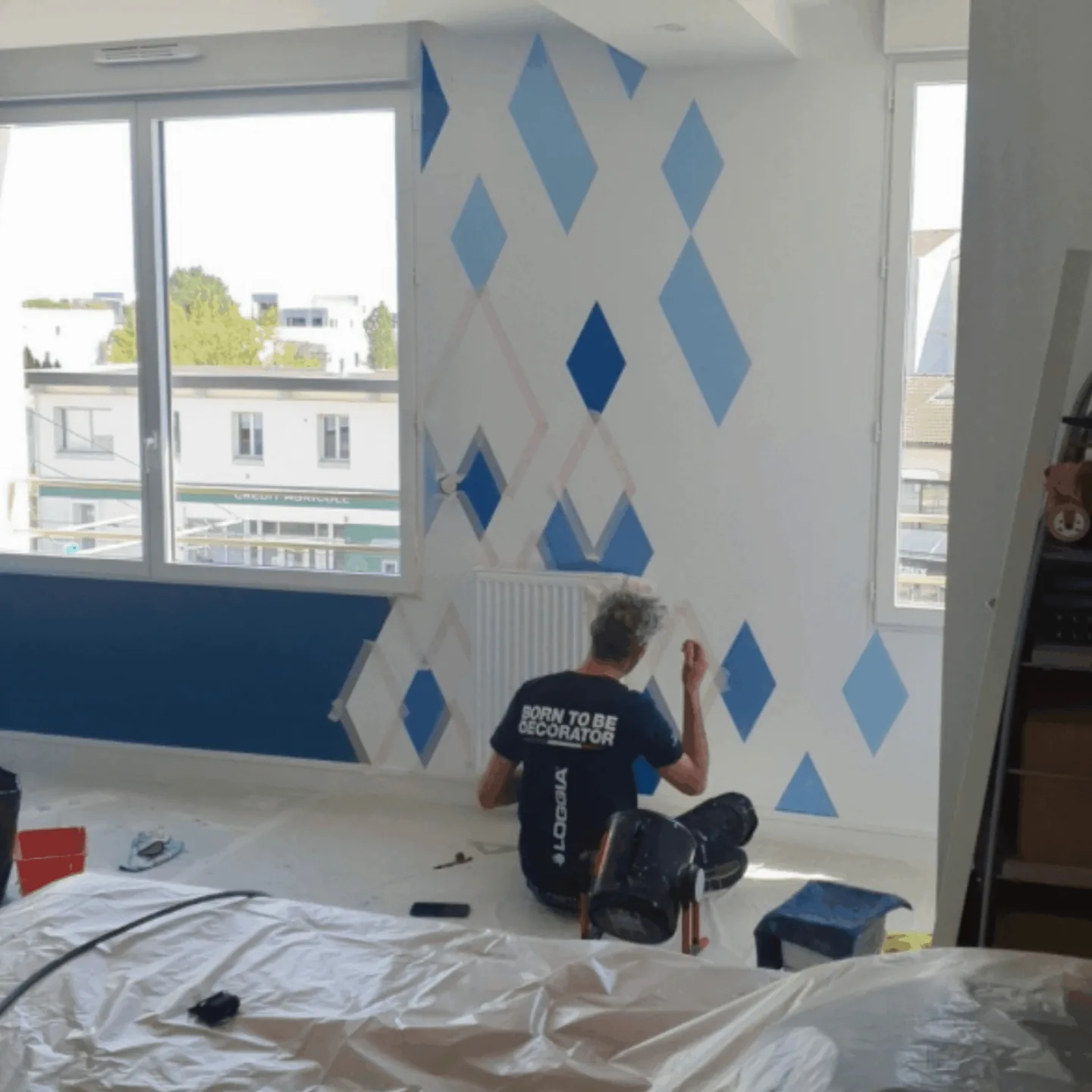 Peintre à Bordeaux — réalisation 3 — par Peintre Bordeaux. Artisan et Artisan d’Art : L’Atelier Contemporain