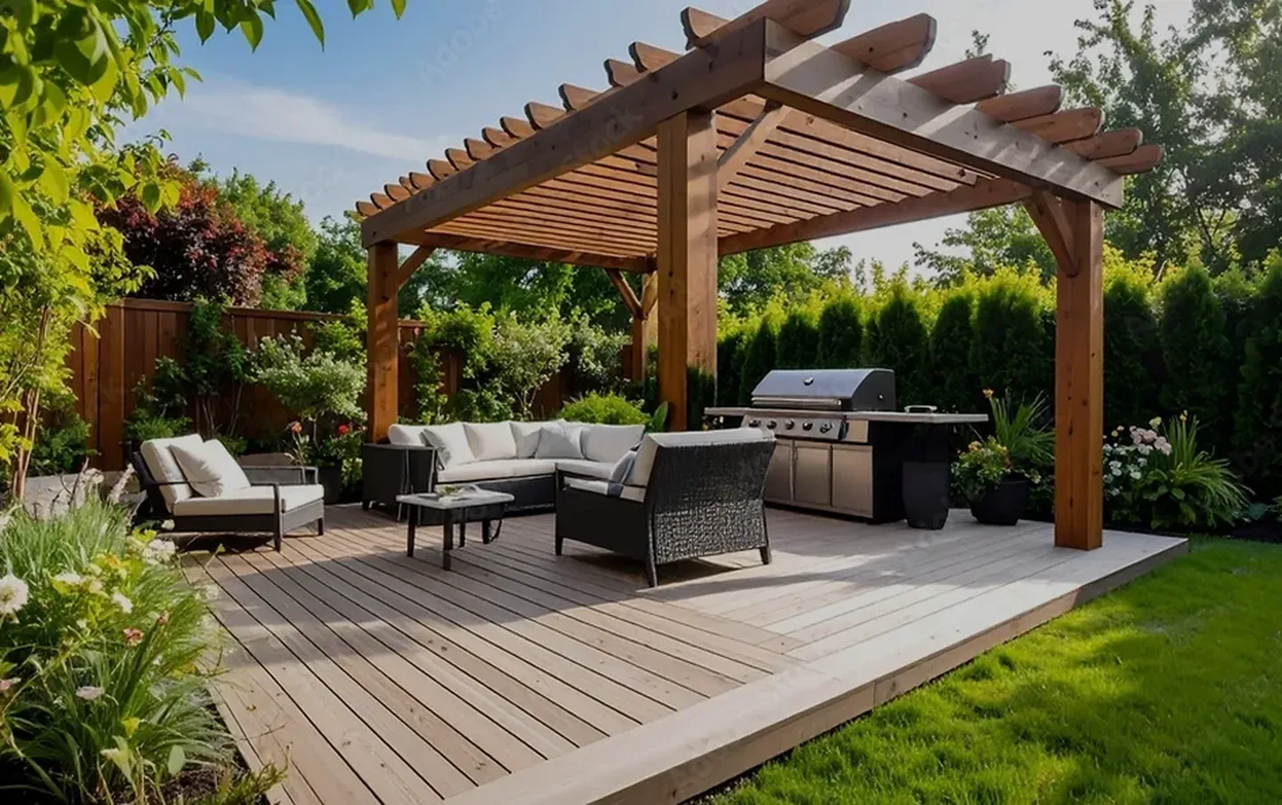 Pergolas en bois sur mesure à Versailles dans les Yvelines 78 à Versailles / Yvelines — Menuisier — par Bois par Nature: Menuisier, entreprise menuiserie bois Versailles 78