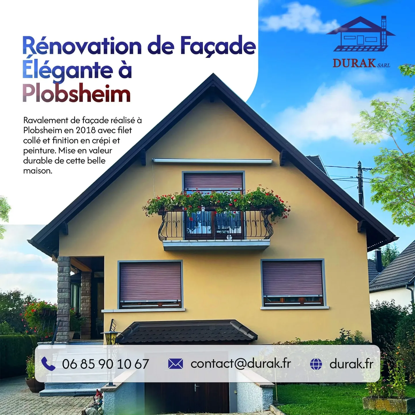 Rénovation de façade élégante à Strasbourg — Maçon — par Durak SARL
