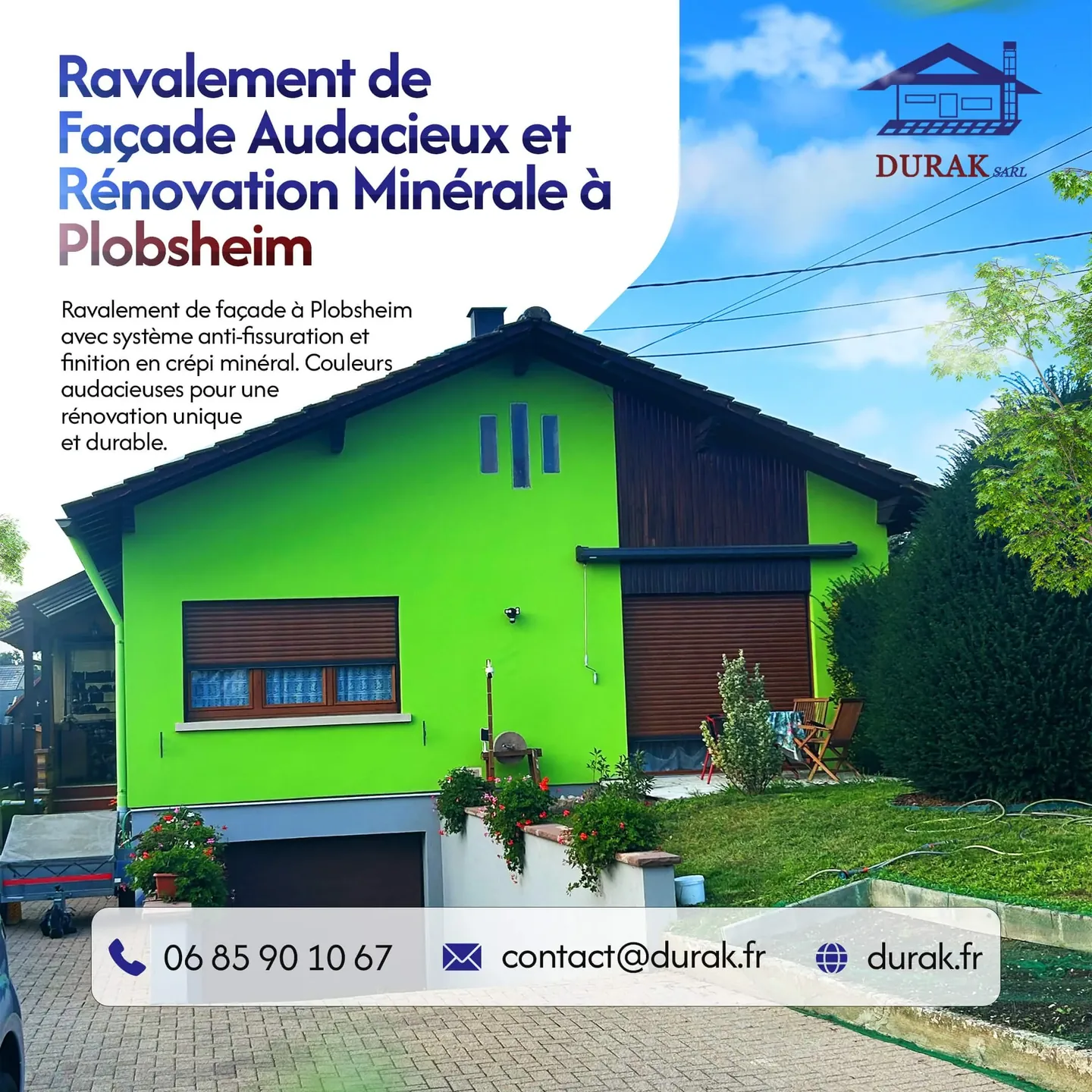 Ravalement de façade à rénovation minérale audacieuse à Strasbourg — Maçon — par Durak SARL