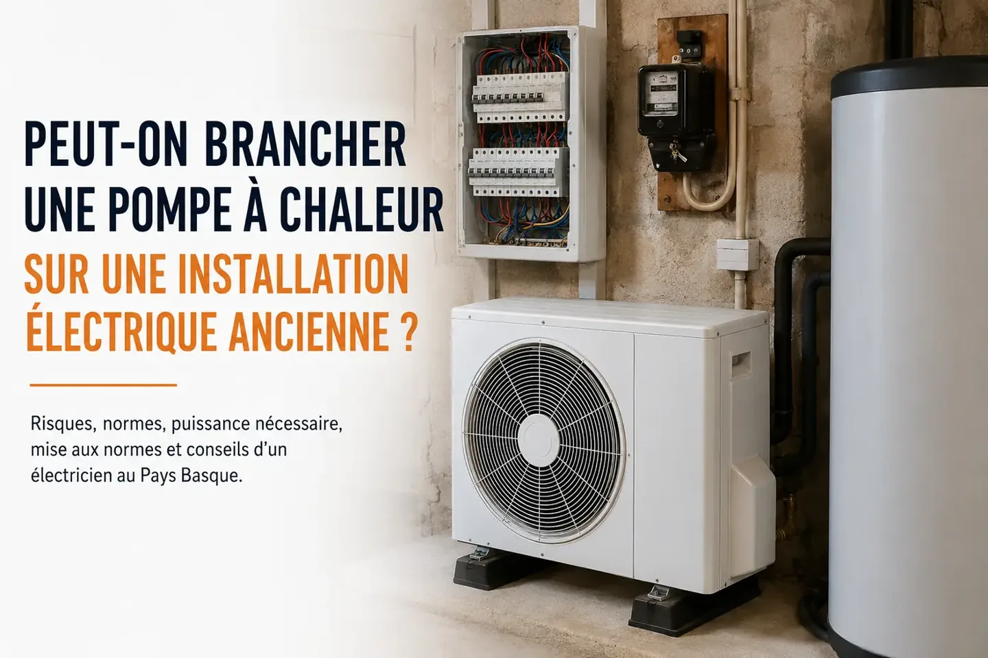 Peut-on brancher une pompe à chaleur sur une installation électrique ancienne ? à Bayonne–Anglet–Biarritz — Électricien — par ADB Électricité